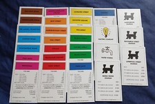 INDIVIDUAL MONOPOLY PROPERTY CARDS 2001  EDITION OR FULL SET SEE MENU