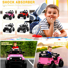 Ride on Truck Car 12V Kids Electric Vehicles w/ Remote Control Spring Suspension
