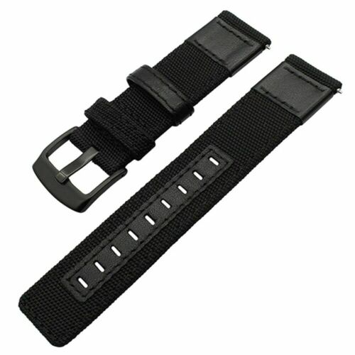 Für Samsung Galaxy Watch 3 45 46mm Gear S3 Classic Armband Leder Nylon Segeltuch - Bild 20 von 54