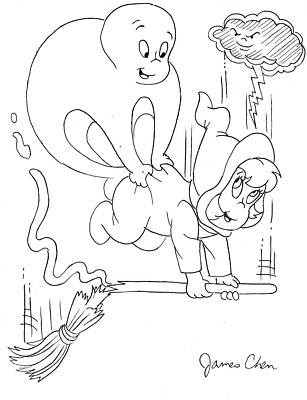 CASPER AND WENDY ORIGINAL COMIC ART 11 ON CARD STOCK | eBay