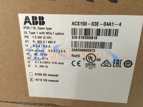 ONE ABB Inverter ACS150 ACS150-03E-04A1-4 1.5KW NEW