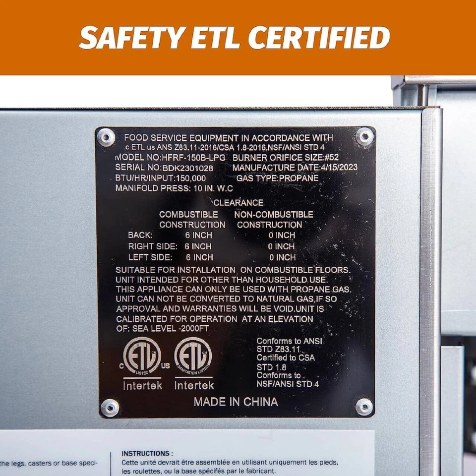 Freidora de piso comercial CMI propano líquido 3/4/5 quemadores freidora con 2 canastas Foto 4 de 4