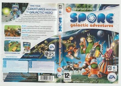 Spore: Galactic Adventures PLUS Spore & Creepy & Cute Parts - WORKS ON WIN7-11