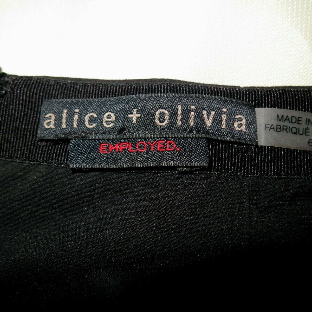 Jupe Noire Droite Alice + Olivia - Taille 6 En Polyester - Occasion Très Propre