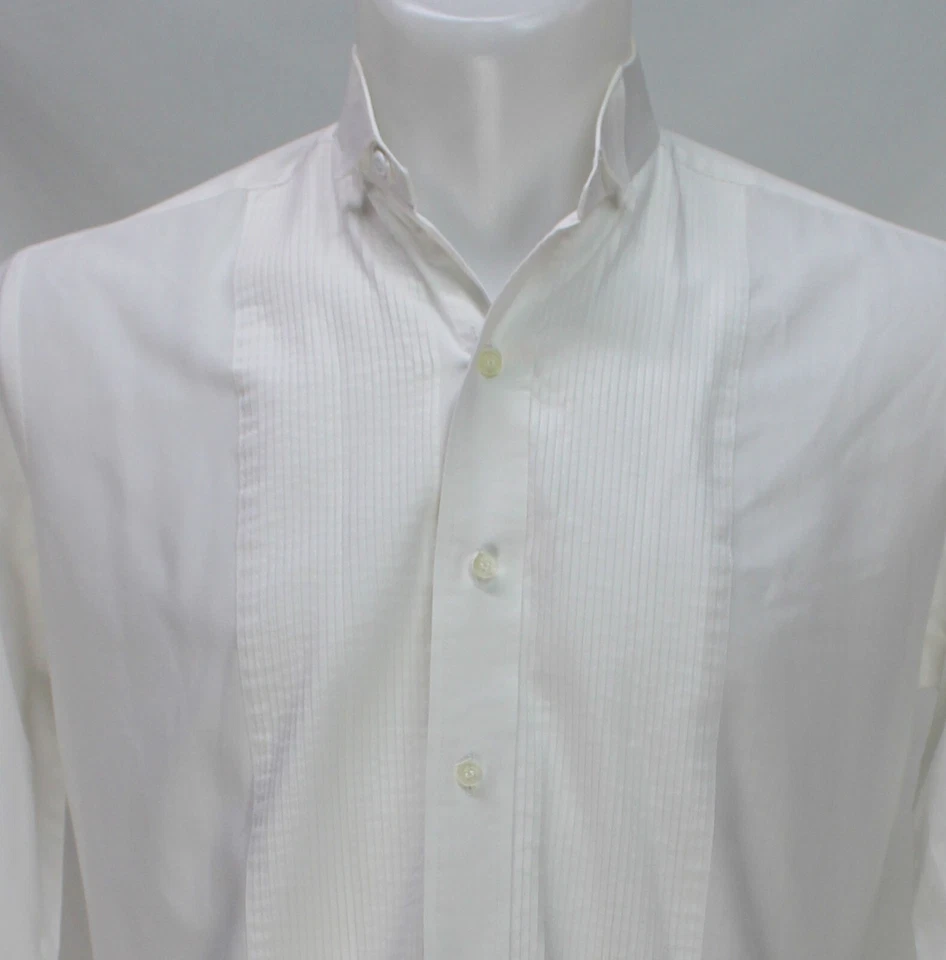 Camisa Esmoquin Vintage Corbata Negra Limitada por Chaplin Fácil Ajuste Blanca Talla S (30/31) Foto 3 de 4