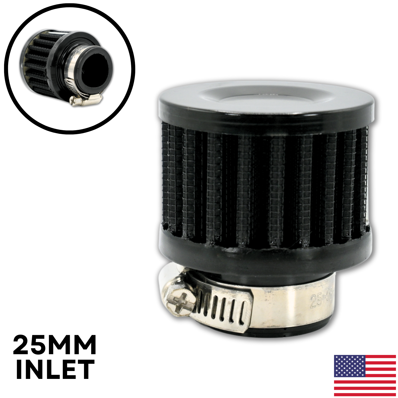 1" ENGINE CRANKCASE VALVE COVER VENT AIR FILTER BREATHER BLACK FOR FORD SBF BBF eBay