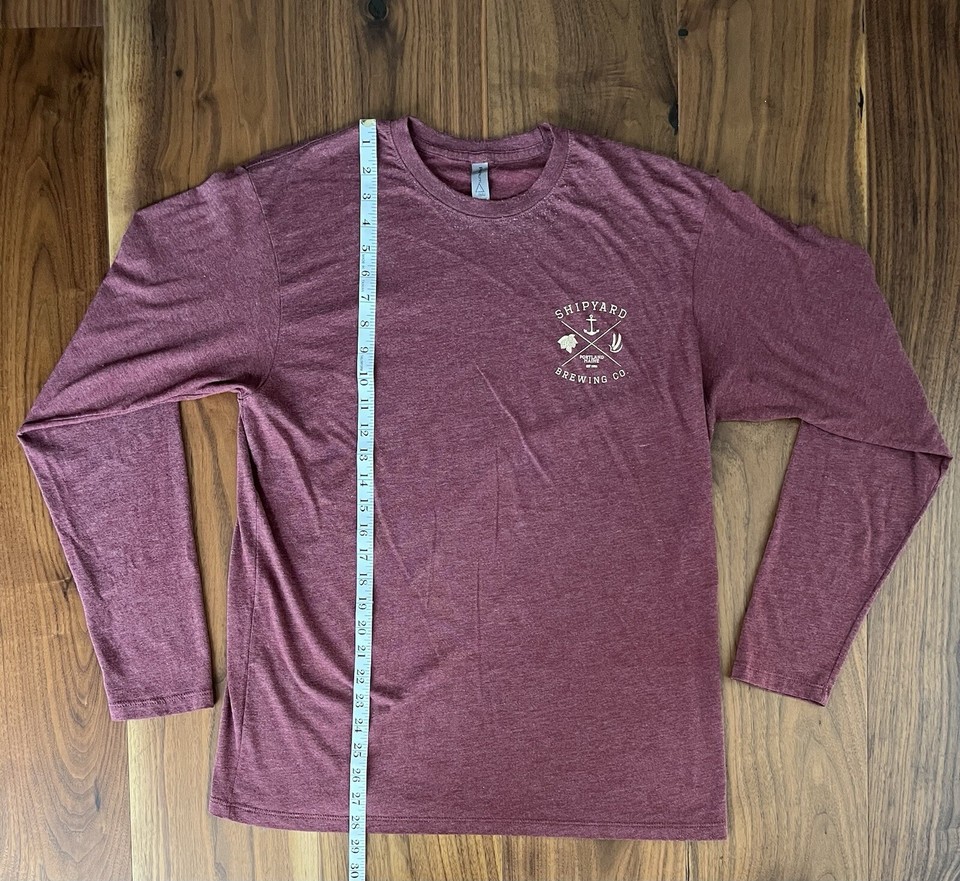 Shipyard Brewing Co. Portland Maine Long Sleeve Men’s Plum Tshirt Size Large eBay