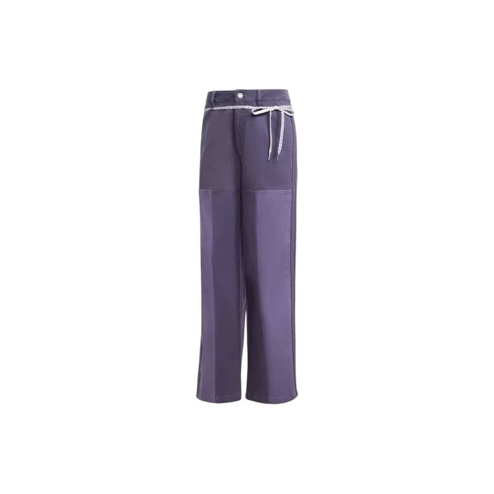 adidas Kseniaschnaider Patchwork Straight Leg Jeans Purple IY7834 Women Size