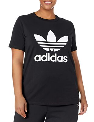 adidas Originals womens Trefoil Tee Black GN2896 Size Small