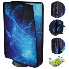 PlayVital Anti-Scratch Dust Cover for ps5 Dustproof Sleeve Blue Nebula