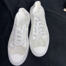 Bridal lace sneakers, Bridal lace shoes, Wedding shoes for bride 11-11.5 or 42