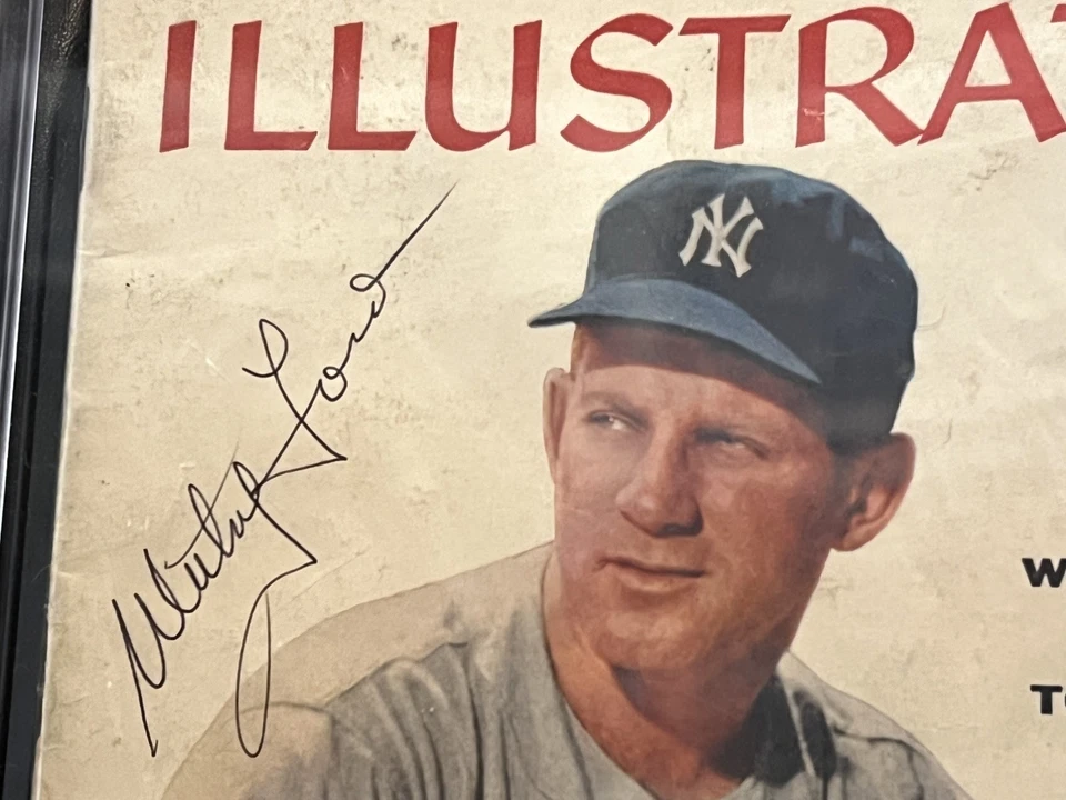 Revista Sports Illustrated 1956 firmada/original Whitey Ford automática 9/10/56 patio Foto 3 de 4