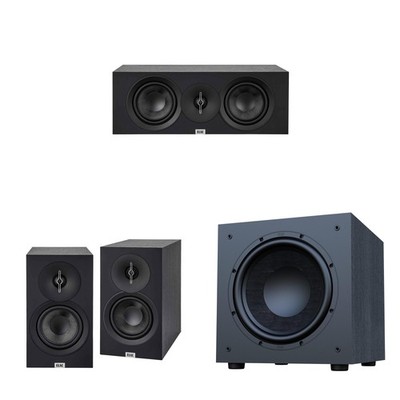 Elac Debut 3.0 Bookshelf Package Black With Debut 12 Inch Subwoofer And Debut...