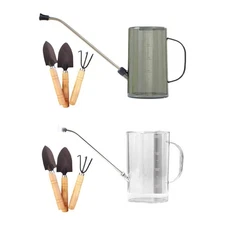 1L Watering Can with 3 Gardening Tools Wear Resistant Watering Pot Kettle for