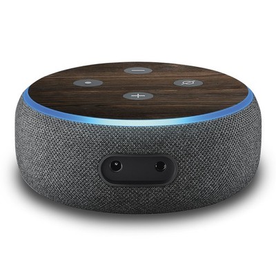 2er Set Aufkleber Holz passend für Alexa Echo Dot Gen.3 Assistant R137-28