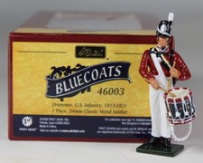 W BRITAINS The Reds Blues Drummer US Infantry 1813-1831 Set 46003 MIB