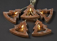 Lichterkette Led Weihnachten Deko Baum Holz Winter 10 Leds Warmweiß Batterie