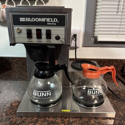 Bloomfield Koffee King 8571 Commercial Drip Coffee Maker 3 Burner Tested Works