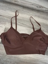 Abercrombie & Fitch Brown Bralette Rayon Adju...