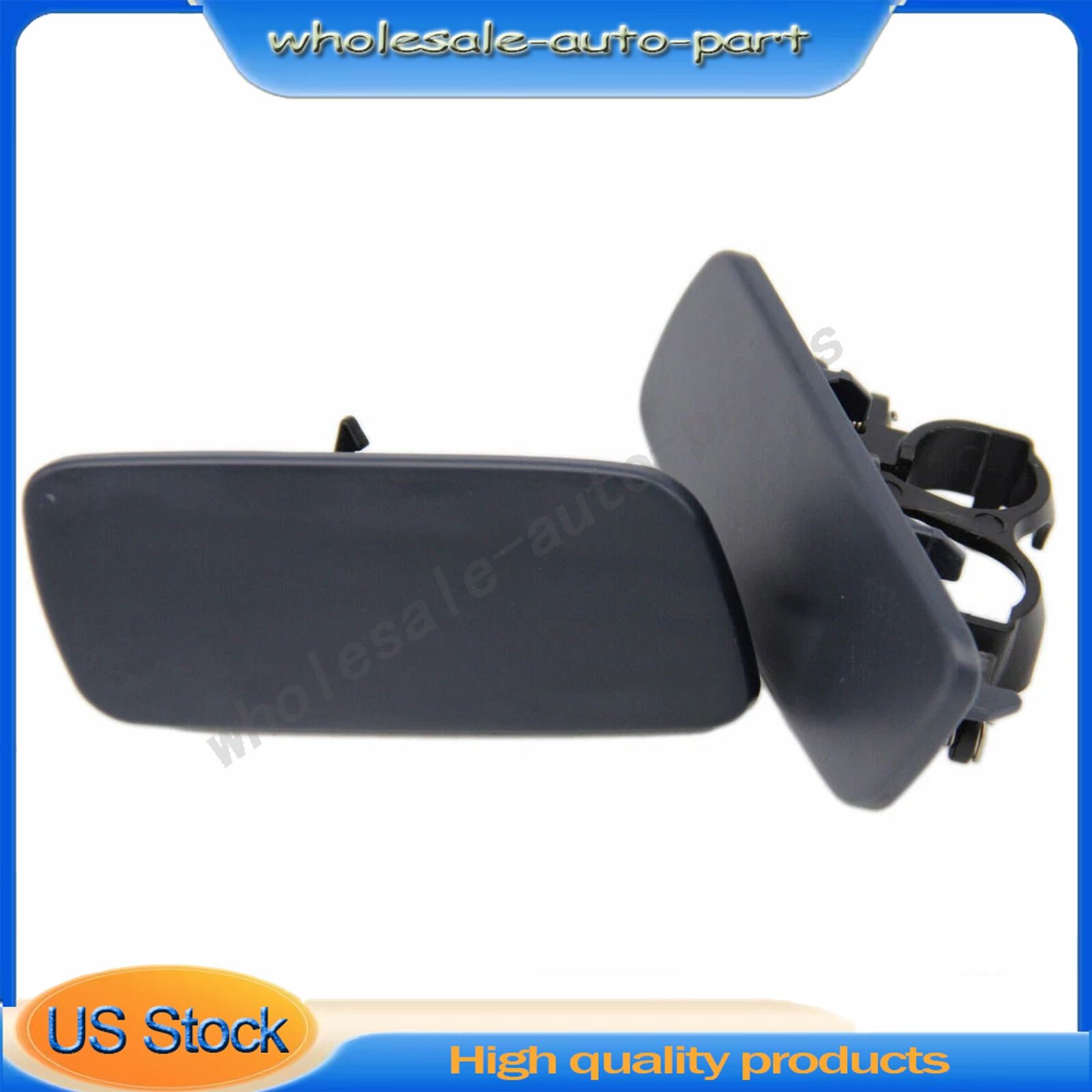 2PCS Front Headlight Washer Cover For 10-18 Rolls-Royce Ghost 61677244959/960