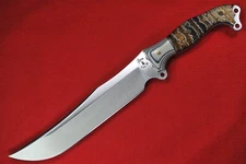 Busse Custom Nano Fusion Warpath .215" Satin INFI, Black/Tan G10 G-rexed Marble