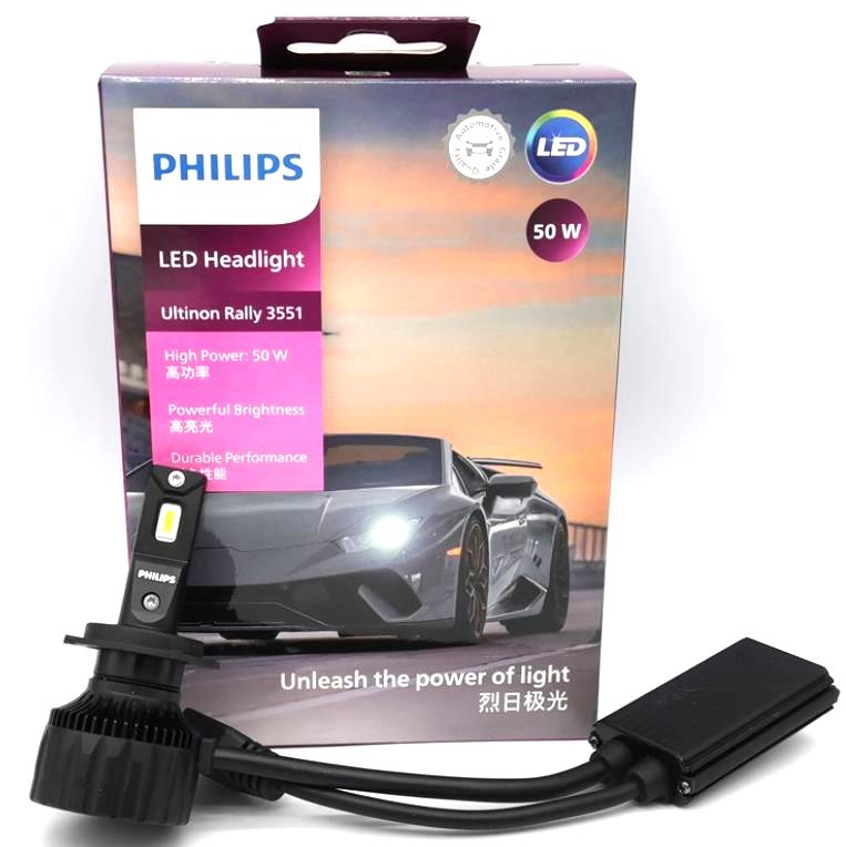 専用2 Philips Ultinon Rally 3551 LED H7 12V-24V50W 6500k white light Car