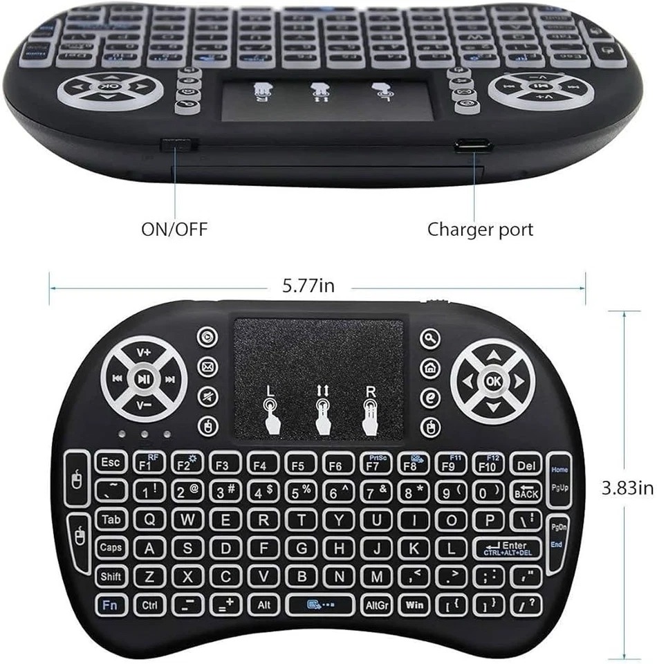Wireless Mini Keyboard Mouse & Keypad Remote Control For Android / TV / PC - Image 2 of 3