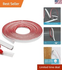 Flexible Trim Caulk Strip Wall Moulding Trim, 1/2 in x16 Ft Peel and Stick Tr...