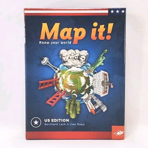 MAP IT! Game USA Edition Geography Learning Card Game ▪︎ Complete 