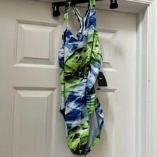 NWT Women's Nike NX Race Back One Piece Competitive Swim Suit 36 wms 10 Multi