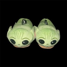Star Wars Grogu Baby Yoda Plush Slippers Size 9 Adult New with Tags Disney