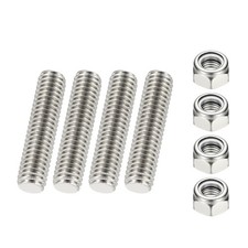 4Pcs 3/8"-16 UNC Fully Threaded Rod 1.57" Length Right Hand Thread w/ Nuts