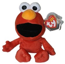 TY Beanie Babies - ELMO 6" Sesame Street Soft Plushy Stuffed Toy NEW MWMTs