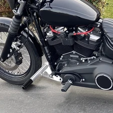 Front Highway Engine Guard Peg Crash Bar For Harley Softail Street Bob Low Rider