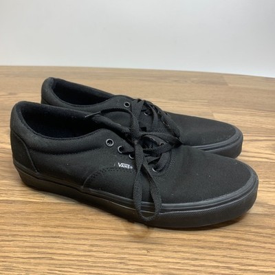 Vans Off The Wall Men s Canvas Shoes Triple Black Lace-up Size 9.5 School 508731