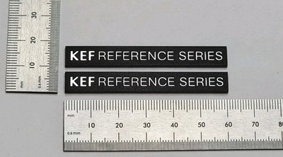 KEF Reference Series Badge Logo Emblem Premium Silver Pair With 3M Adhesive