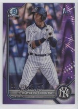 2022 Bowman Chrome Prospects Purple RayWave Refractor /250 Oswaldo Cabrera 10dj