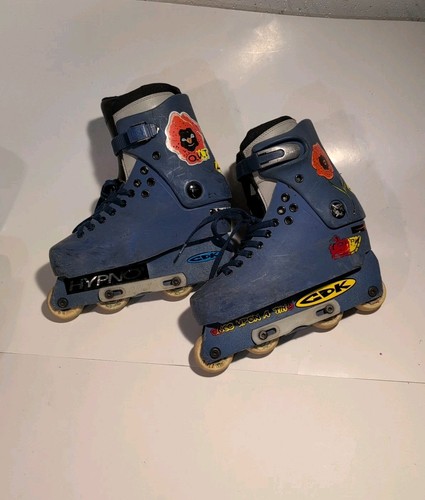 Vintage OUT POPPY Aggressive inline skates Blue roller skates size 37-42