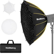 WELLMAKING 25.6inch/65cm Parabolic 16K Softbox Quick Set up and Folding, with...