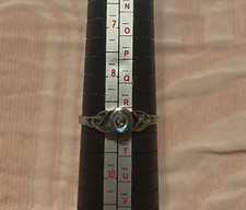 925 Sterling Silver Abalone Ring Size 9