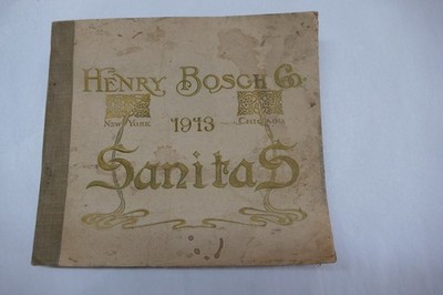 Antique advertising catalog Henry Bosh Co. 1913 Sanitas wall paper