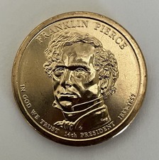 2010-D Franklin Pierce Presidential Dollar From Uncirculated Mint Roll
