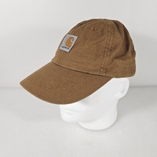 New Carhartt Canvas Hat, Child Youth Size, Ball Cap, Adjustable, Brown