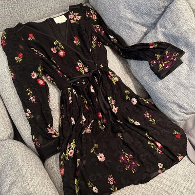 Kate Spade 花柄ワンピース 黒 Kate Spade One-piece size Black, floral pattern MGood