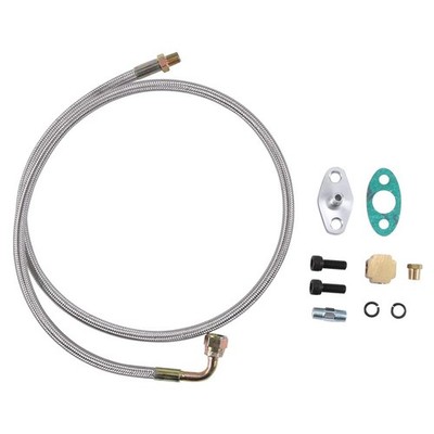Aluminum Alloy Oil Turbo Feed Line Kit T3 T60 T4 T61 T70 44934 PNT 90 Degree 41''