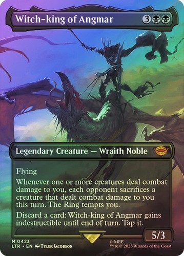 MTG WITCH-KING OF ANGMAR FOIL BORDERLESS The Lord of the Rings NM