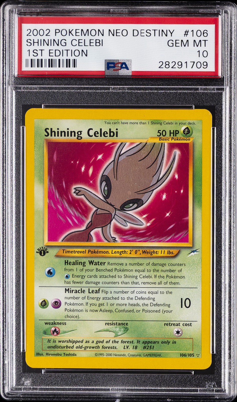 Shining Celebi 2002 Neo Destiny #106/105 1st Edition Holo Price