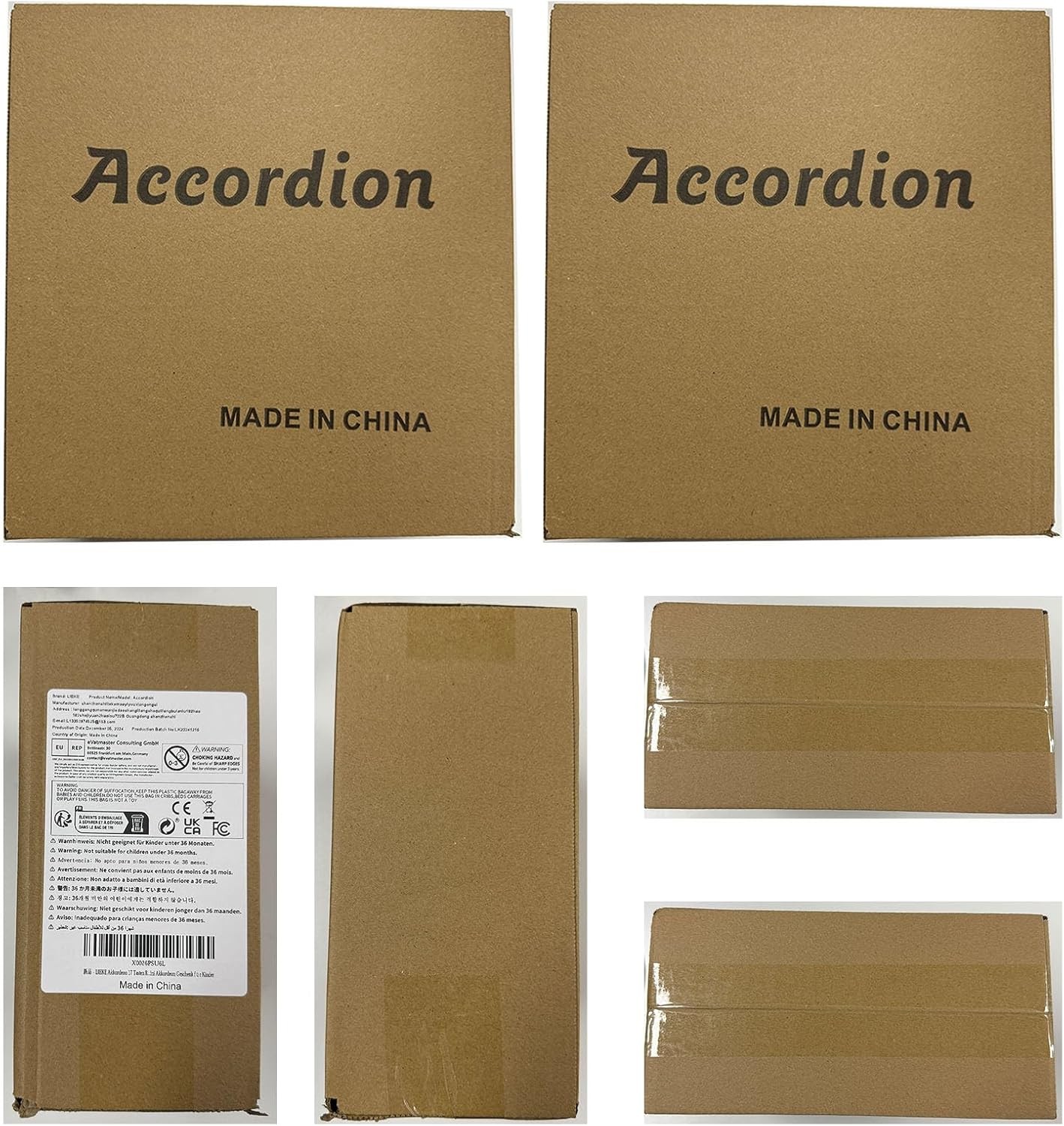 LIEKE Accordion 17 Piano Keys 8 Bass Button Accordion,Kids Musical Black 