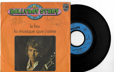 SP 45Tours - Hallyday Story 25 - Das Feuer / Die Musik, die ich liebe
