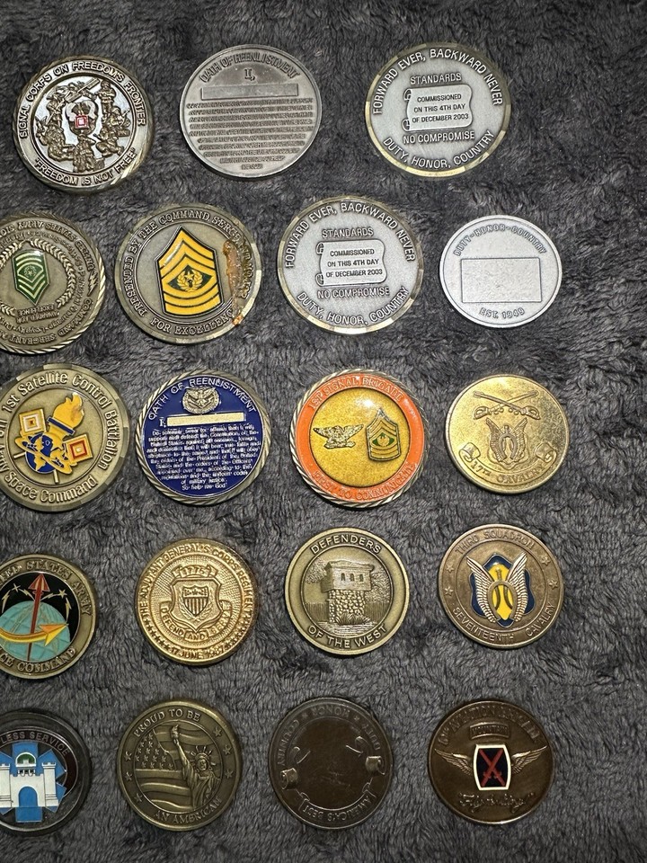 U.S. Military Challenge Coin Lot – 24 Coins – Army Collectible Set | eBay